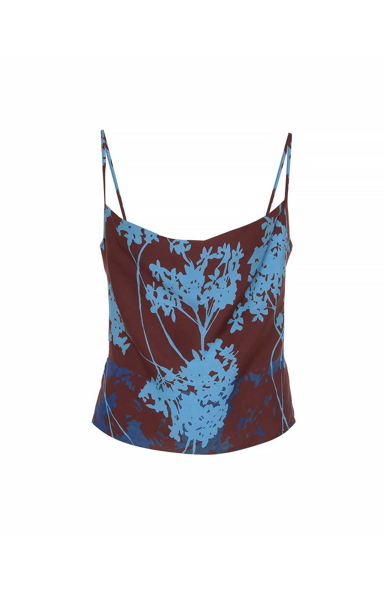 THEO The Label Hydra Printed Cowl Neck Cami, Main, color, Koffee/Blue