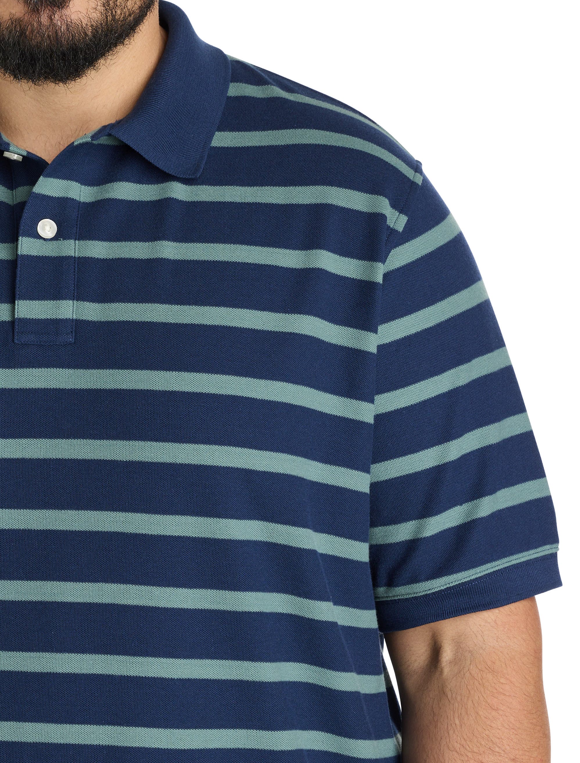 Big & Tall Medium Striped Polo Shirt - image 2