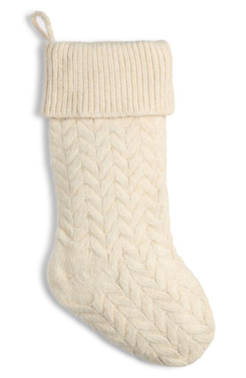 Zig Zag Knit Christmas Stocking