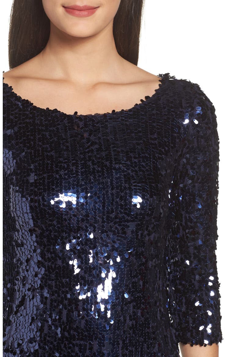 BB Dakota Leila Sequin Sheath Dress, Alternate, color, OILSLICK