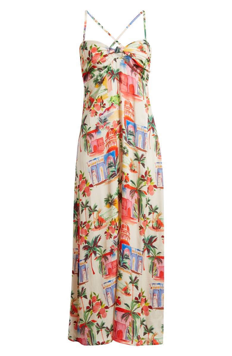 Marine Layer Paloma Postcard Print Dress, Main, color, Palmas Print