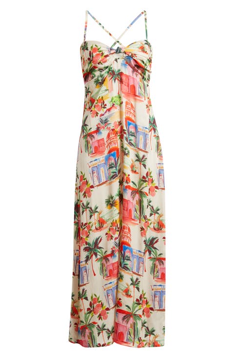 Paloma Postcard Print Dress