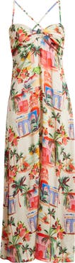 Marine Layer Paloma Postcard Print Dress