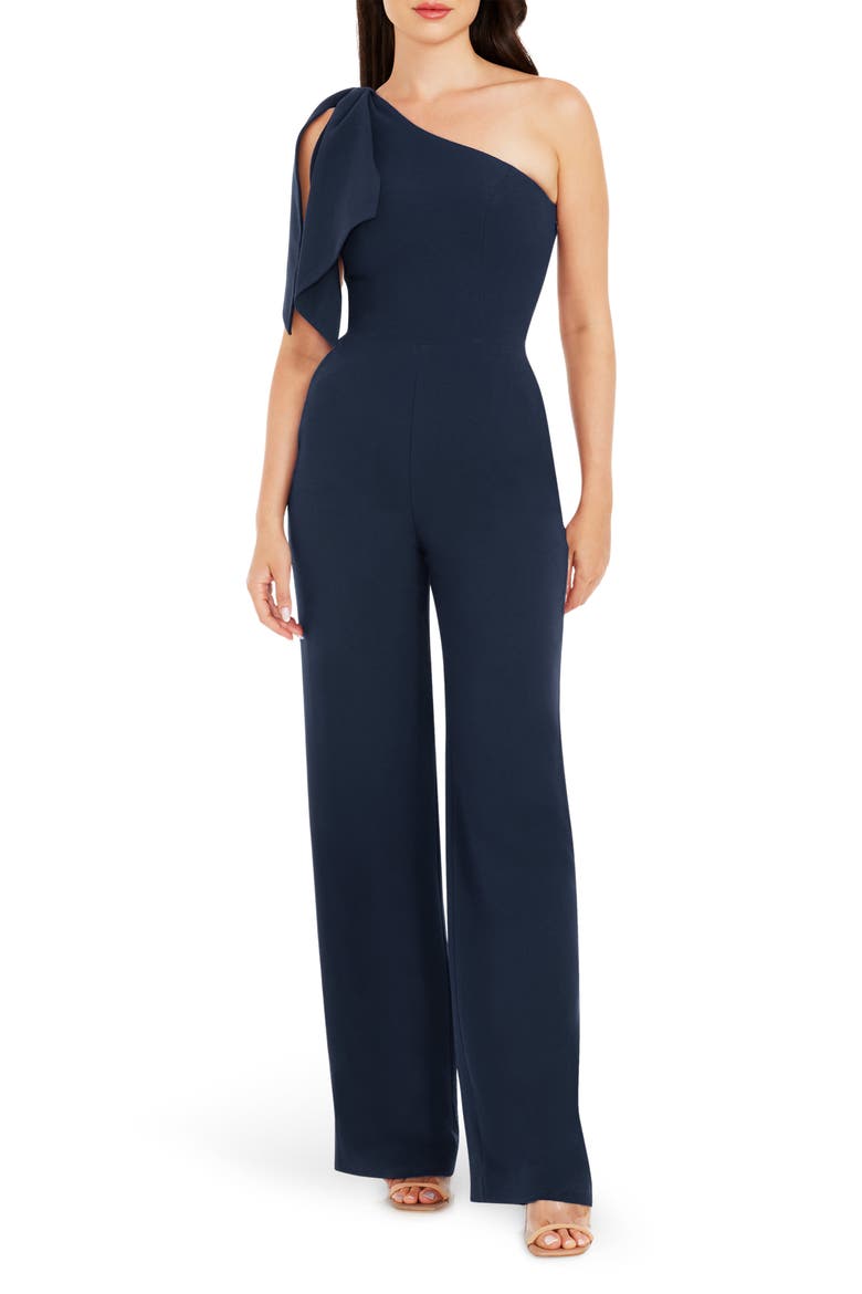 Tiffany One-Shoulder Jumpsuit, Main, color, MIDNIGHT BLUE B
