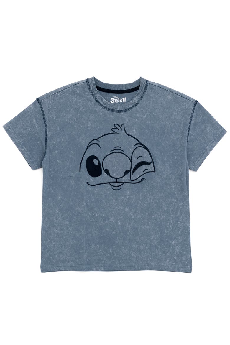 Lilo & Stitch Short Sleeve T-Shirt, Main, color, Washed Blue Stitch