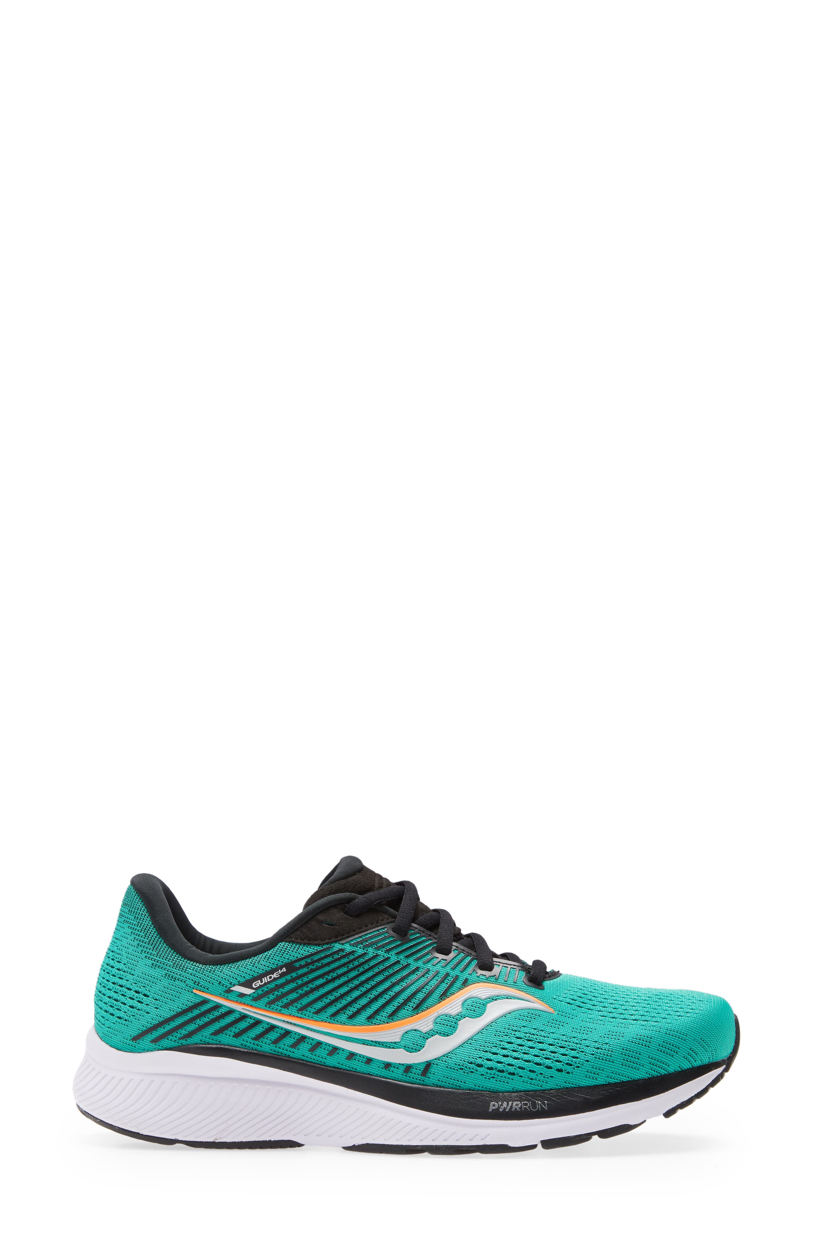 Guide 14 Running Shoe, Alternate, color, GREEN/ SILVER