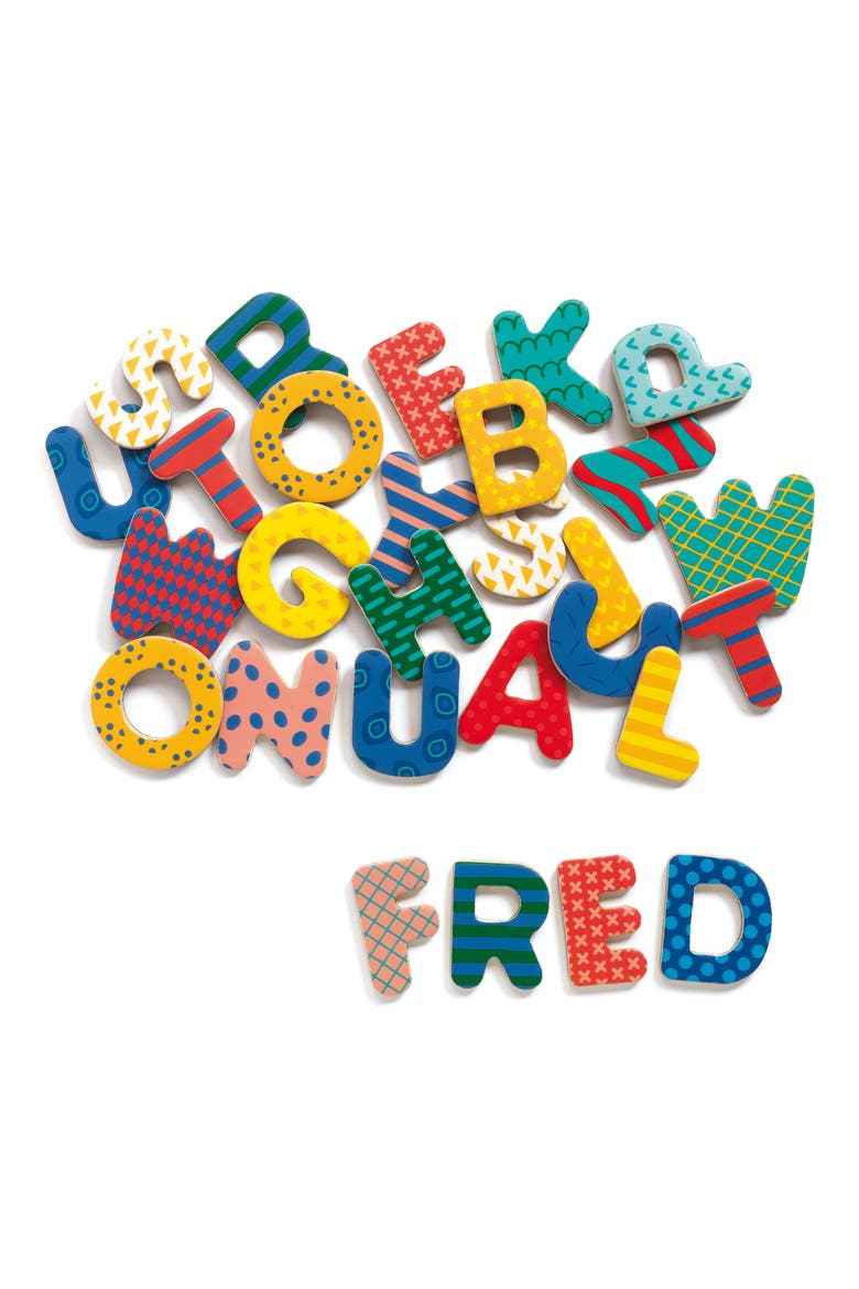 38-Pack Big Wooden Magnetic Letters, Alternate, color, MULTI