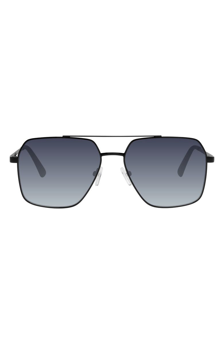 Kurt Geiger London 58mm Square Sunglasses, Main, color, Black