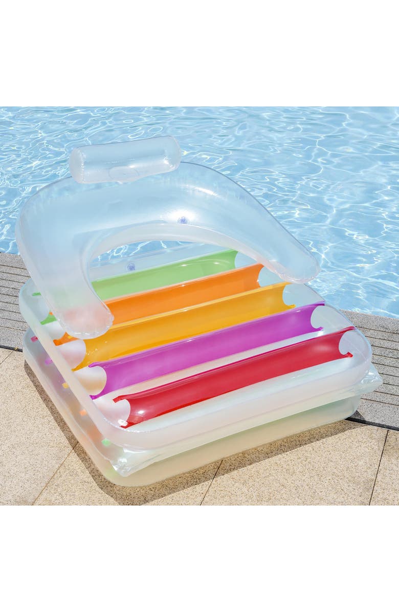 Bestway International, Ltd High Fashion Folding Lounge Chair, Alternate, color, Multicolored