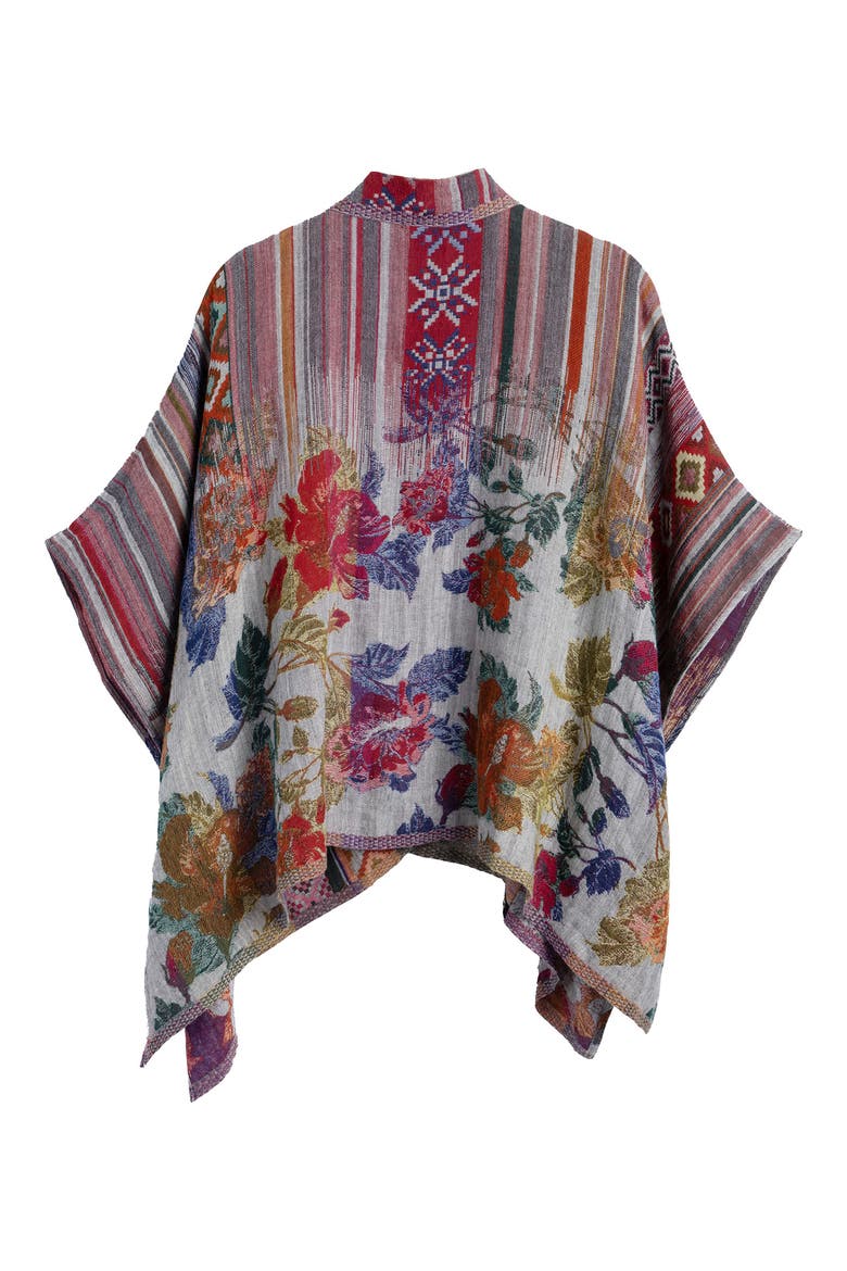 Geometric Floral Jacquard Short Topper, Alternate, color, PURPLE MULTI