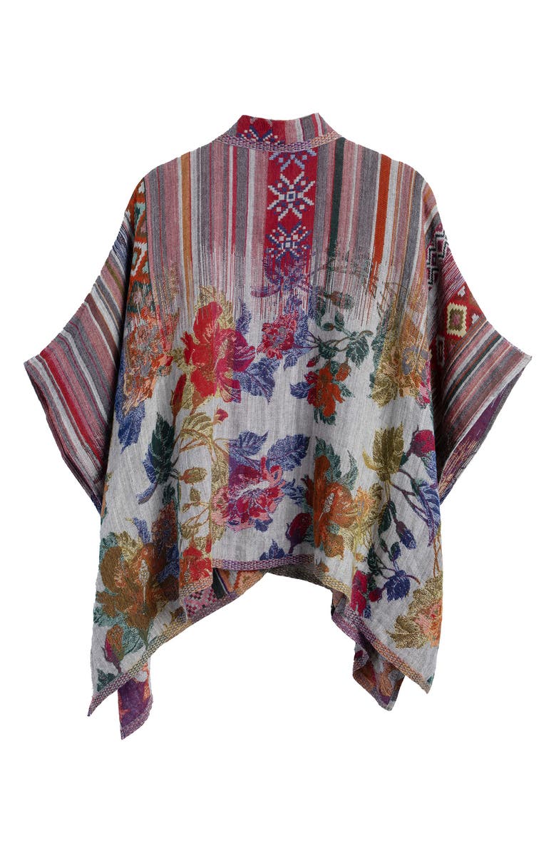 SAACHI Geometric Floral Jacquard Short Topper, Alternate, color, Purple Multi