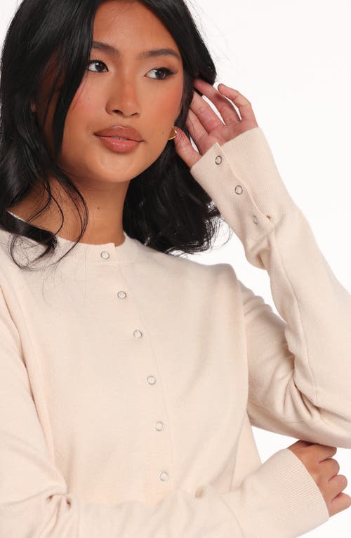 Petal And Pup Petal & Pup Elita Snap Front Cardigan In Neutral