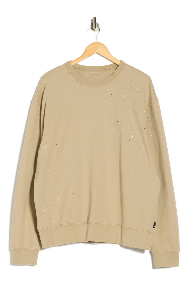 Arc Crewneck Cotton Sweatshirt, Alternate, color, STONE DOT NATURAL MULTI