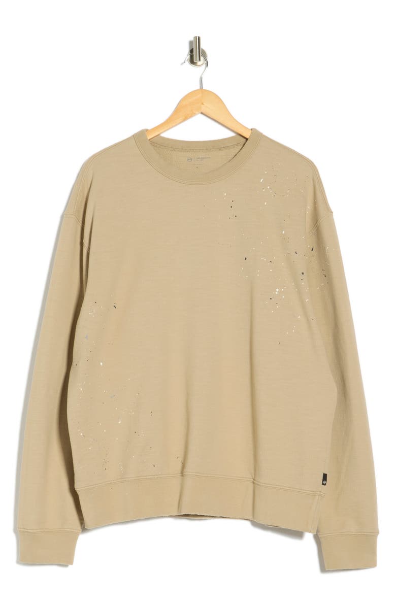 AG Arc Crewneck Cotton Sweatshirt, Main, color, Stone Dot Natural Multi