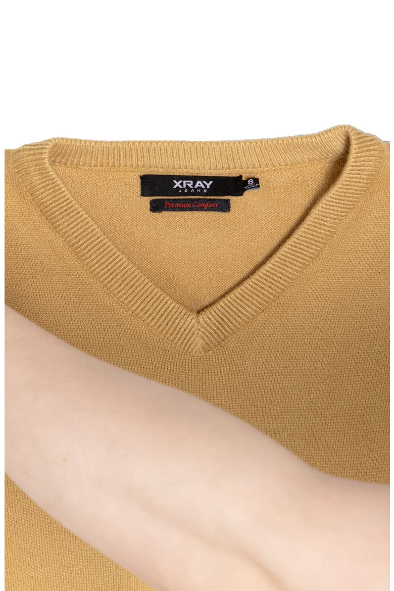 Kids' Basic V-Neck Sweater, Alternate, color, COPPER