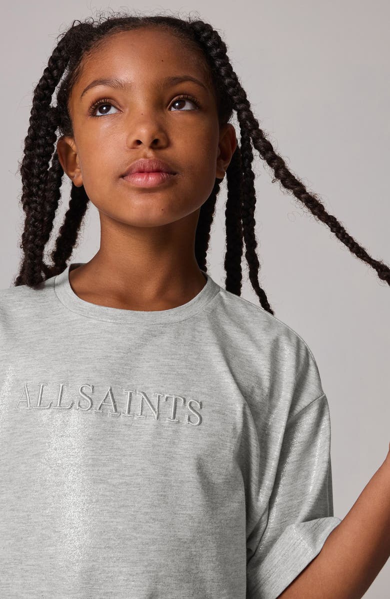smALLSAINTS by ALLSAINTS Kids' Metallic Logo Cotton Graphic T-Shirt, Alternate, color, 