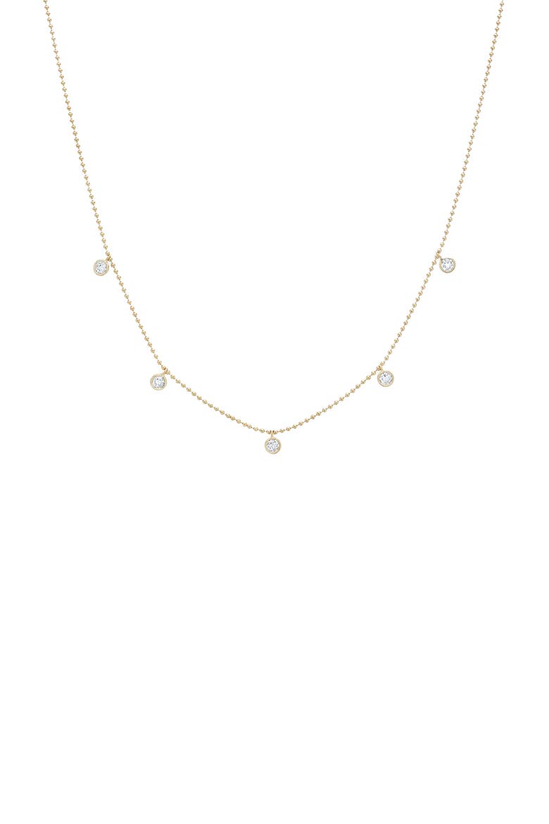 Sterling Silver 18k Gold Plated Callie Necklace Dainty Trendy Minimal, Main, color, Gold