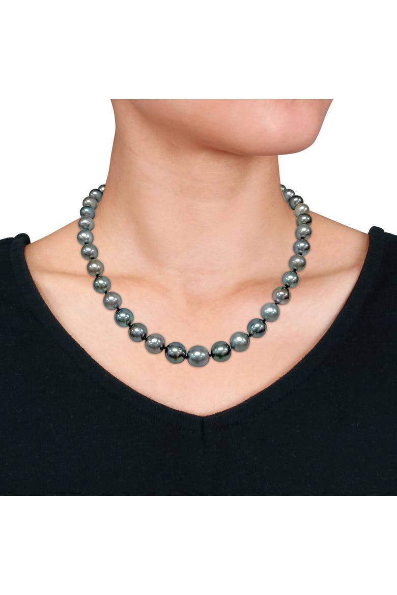 Multi-Shade Cultured Tahitian Pearl Necklace 14k, Alternate, color, Tahitian Pearl