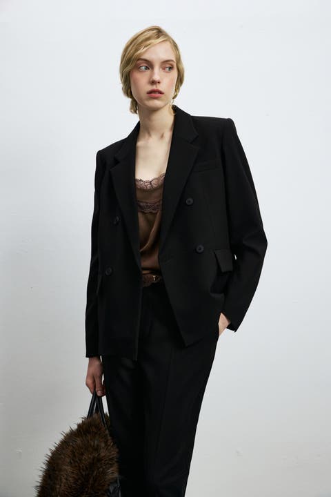 Lufian Women's Double Breasted Blazer
