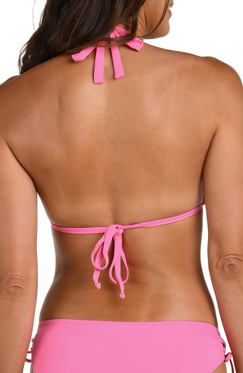 La Blanca Island Goddess Halter Bikini Top In Pink