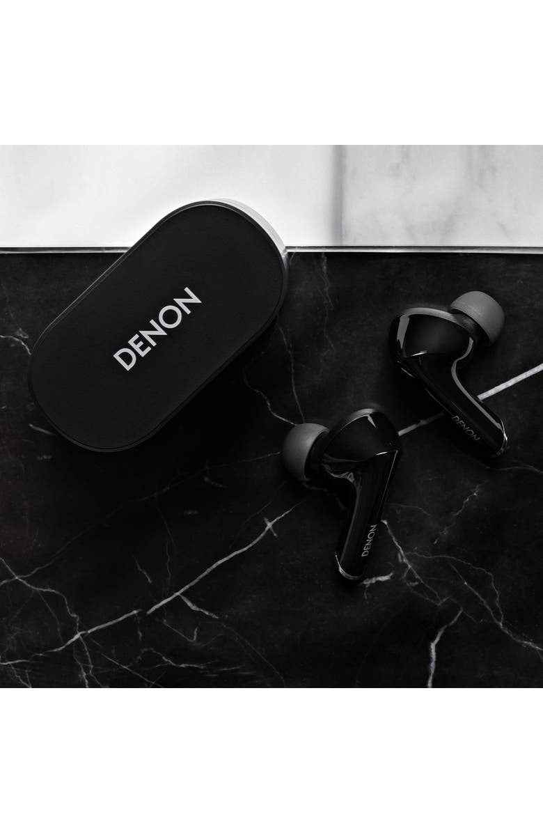 Denon AH-C830NCW True Wireless Earbuds with Active Noise-Cancellation, Alternate, color, Black