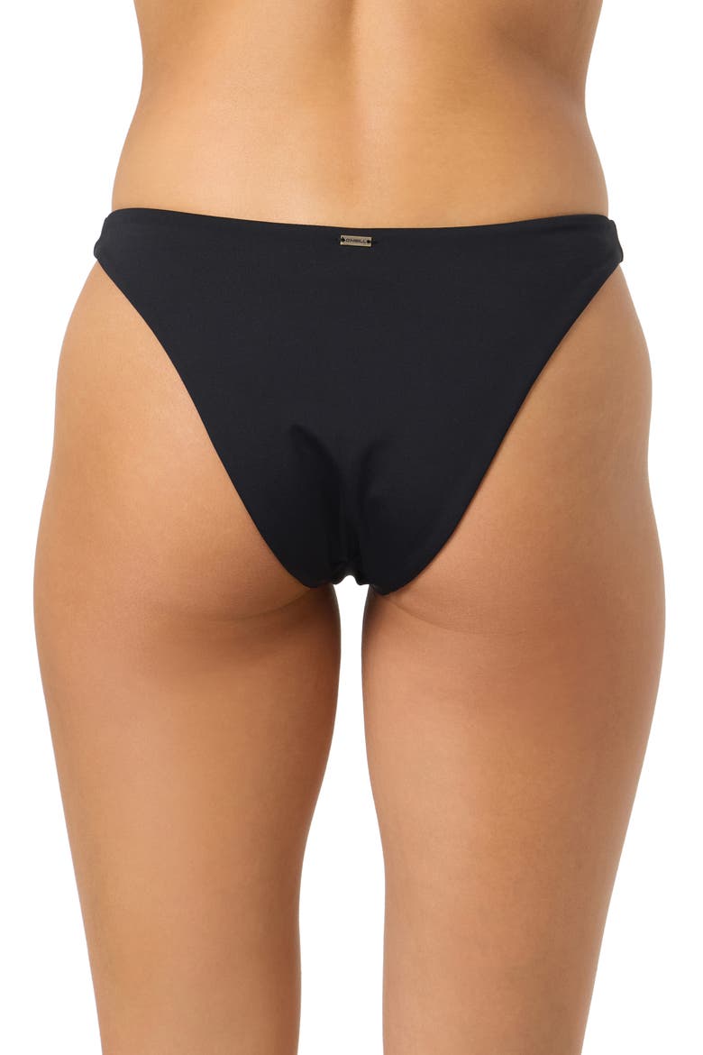 Flamenco Saltwater Solids Bikini Bottoms, Alternate, color, BLACK