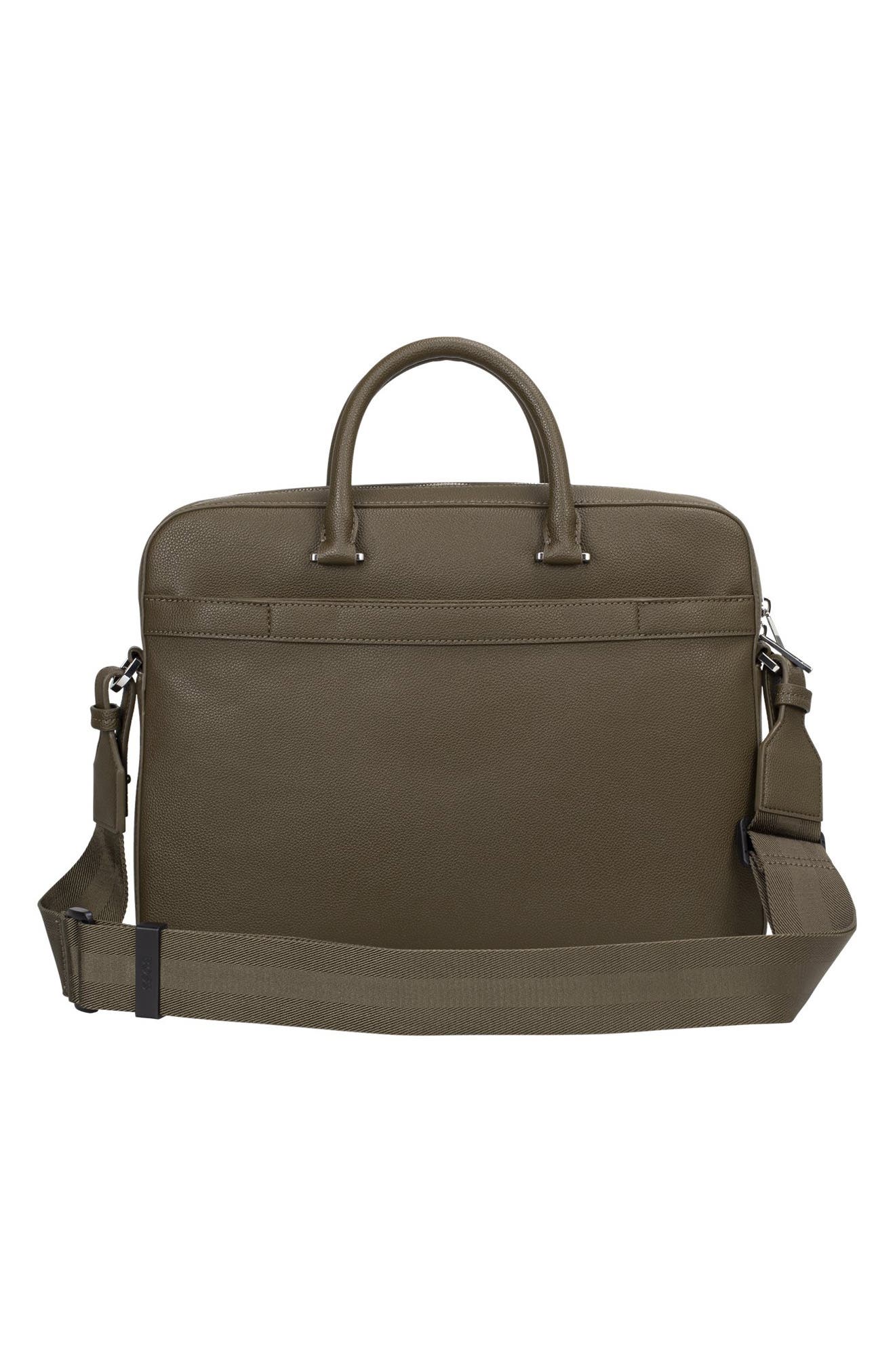 BOSS Ray Faux Leather Document Case, Alternate, color, Open Green