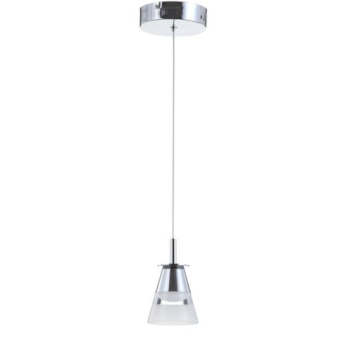 Jonathan Y Alain 1-light Adjustable Metal Integrated Led Pendant In Neutral