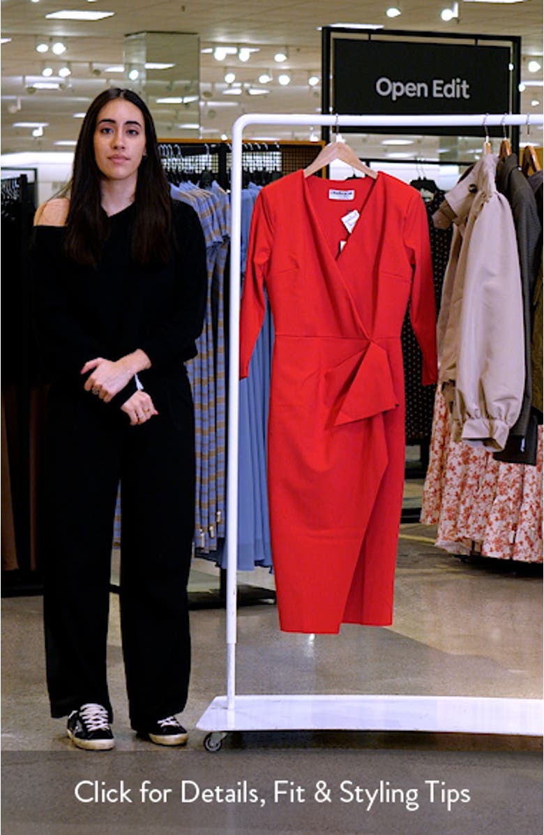 Zuhur Pleated Cocktail Sheath Dress, sales video thumbnail