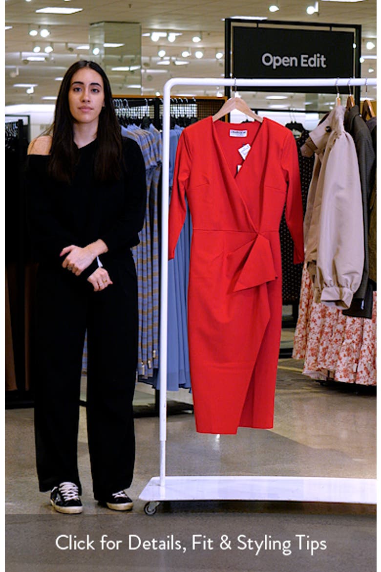 Zuhur Pleated Cocktail Sheath Dress video