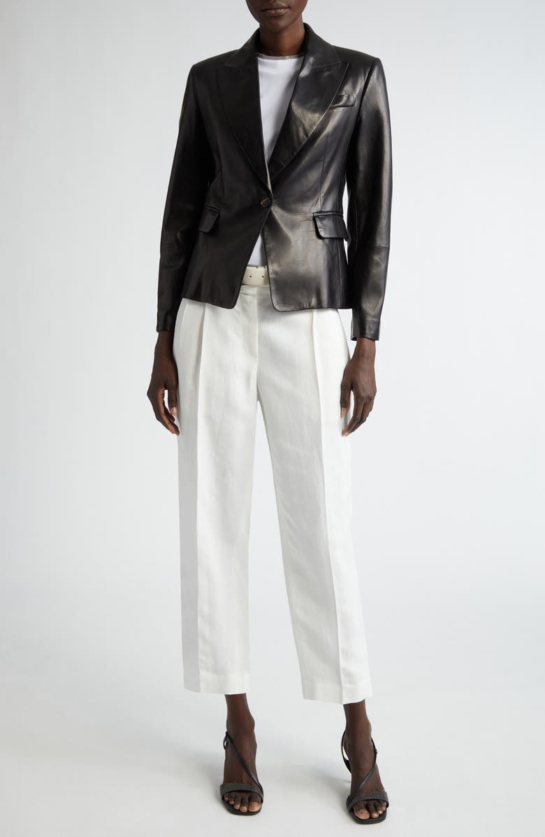 Brunello Cucinelli Monili Detail Cuff Sleeve T-Shirt, Alternate, color, 