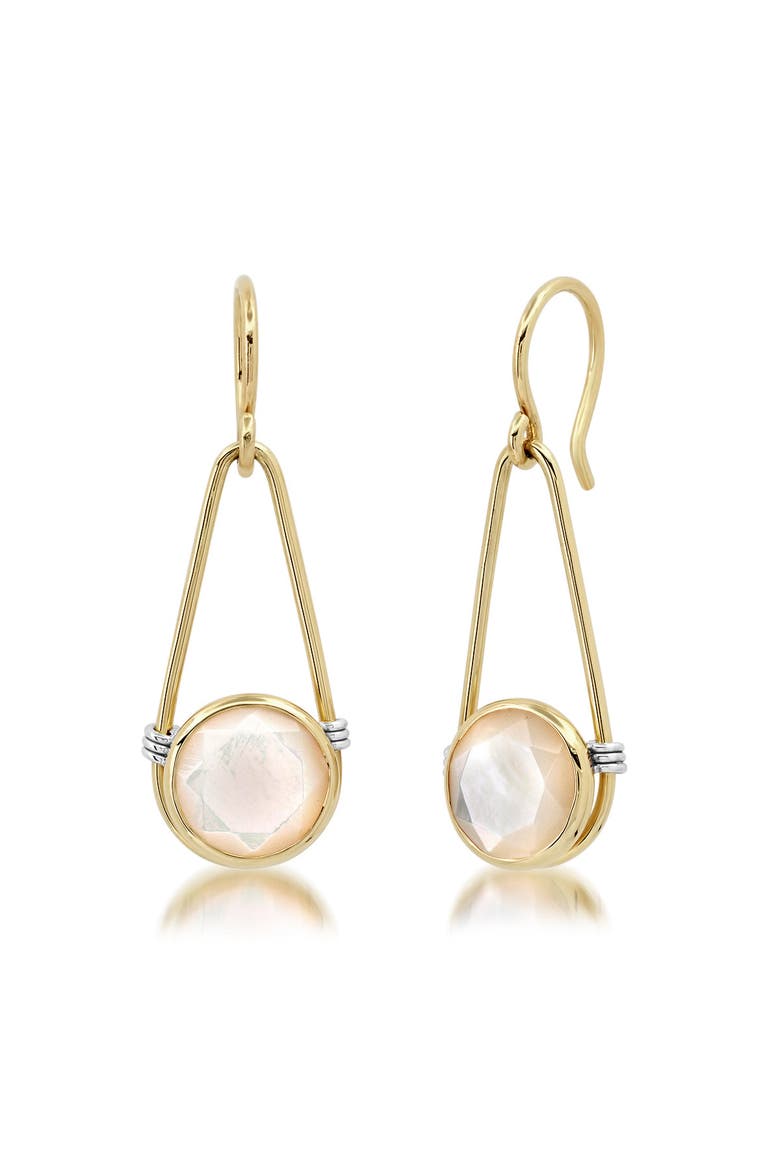 "Candy Rush" Single Drop Gemstone Earring, Main, color, Mother of Pearl