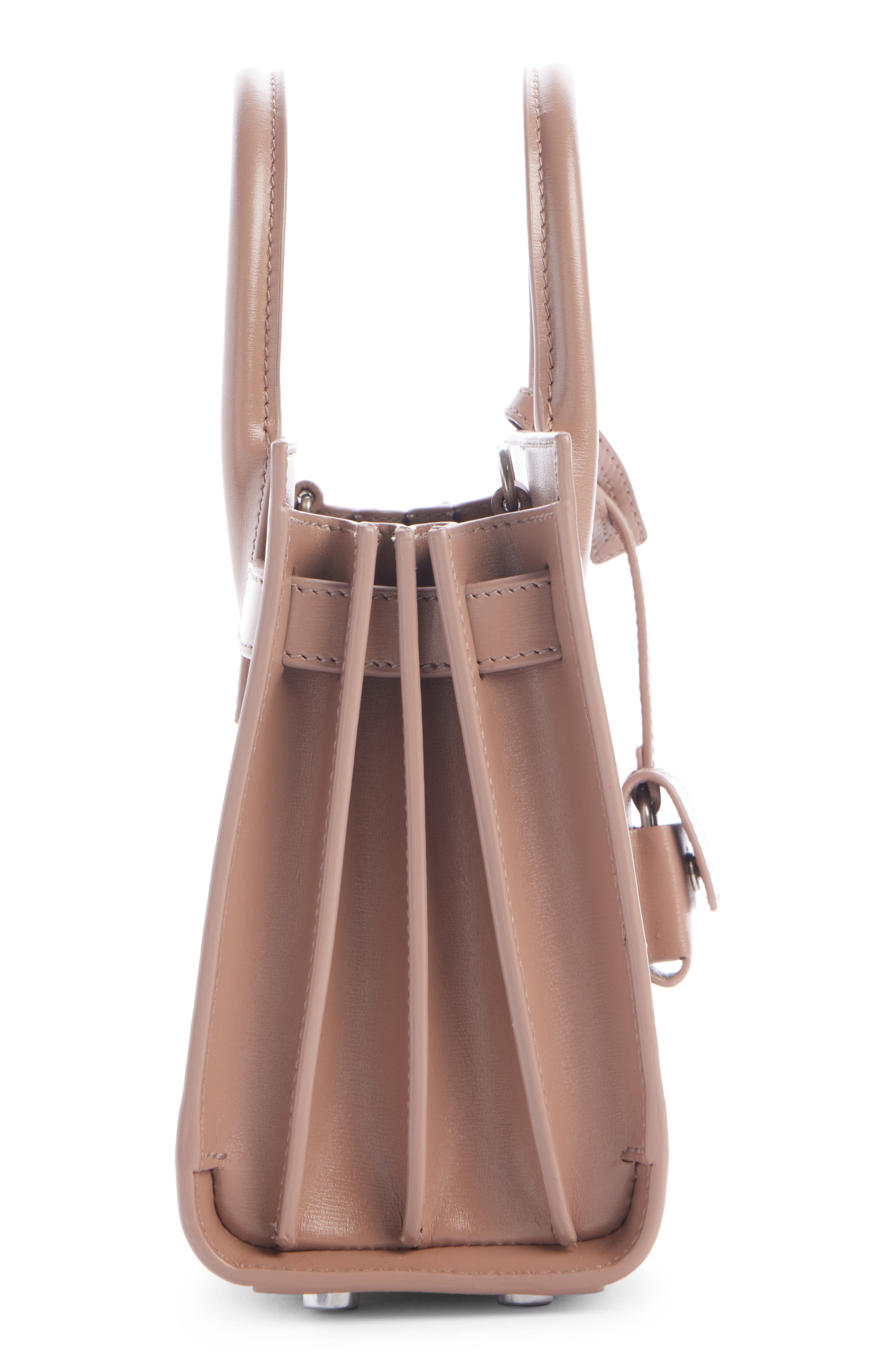 Saint Laurent Baby Sac de Jour Leather Tote, Alternate, color, Dark Old Rose