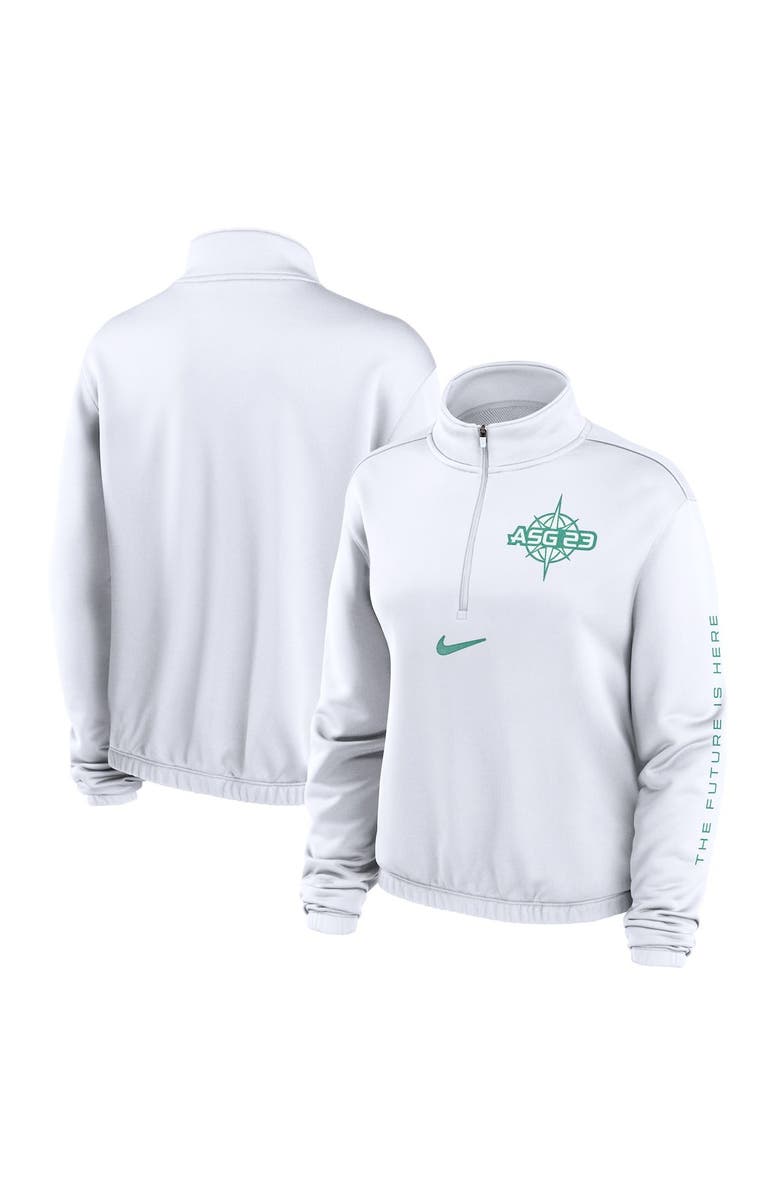 Nike Women's Nike  White 2023 MLB All-Star Game High Half-Zip Pullover Top, Main, color, 