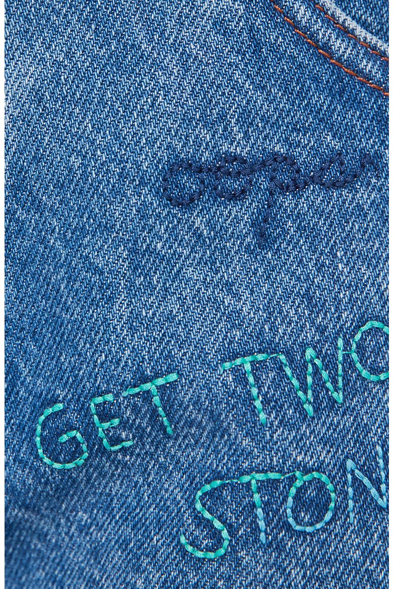 The Mid Rise Double Dip Nerdy Flare Jeans, Alternate, color, ALPHABET SOUP