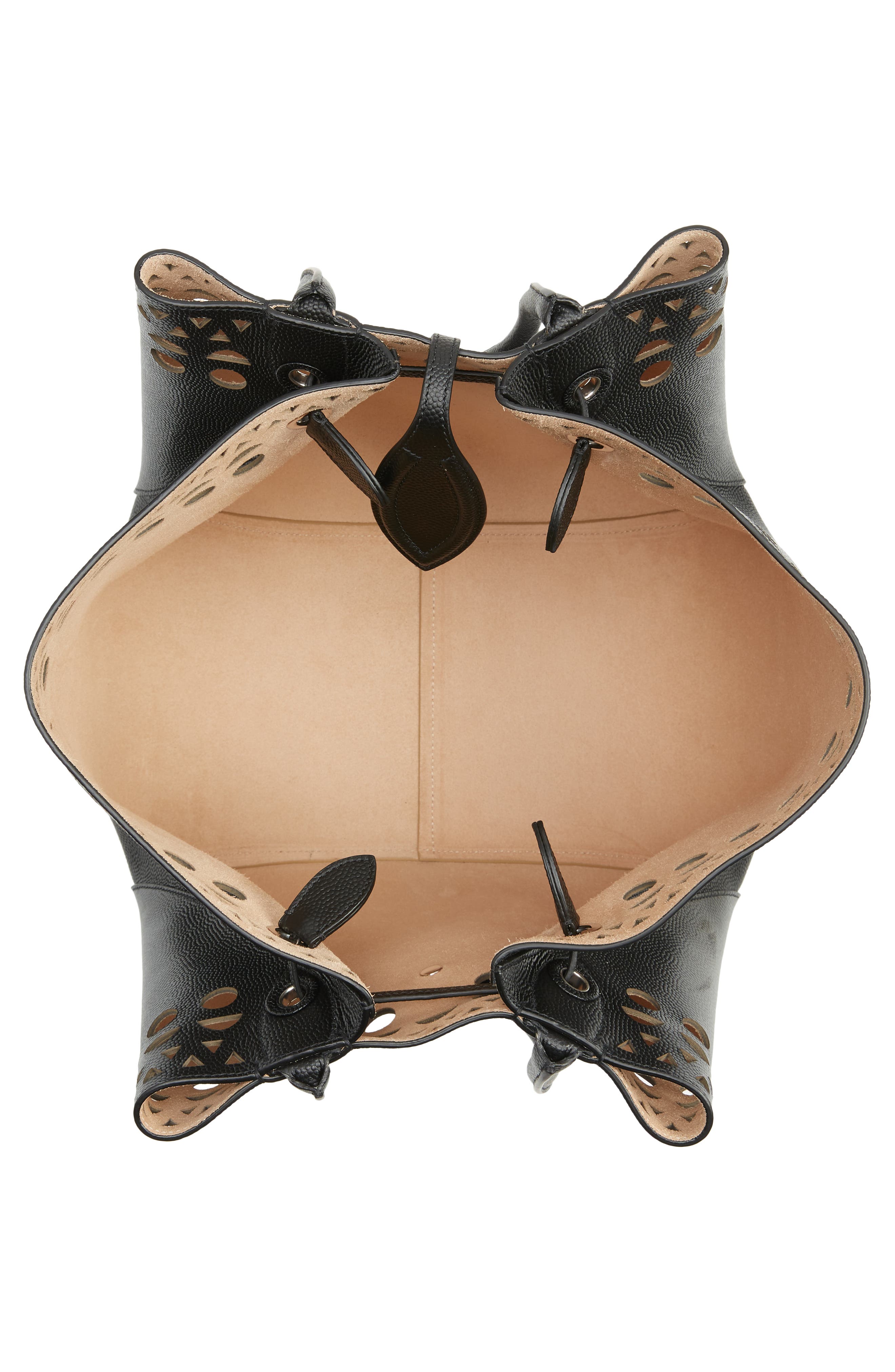 Alaïa Angèle 25 Grained Leather Top Handle Bag, Alternate, color, 