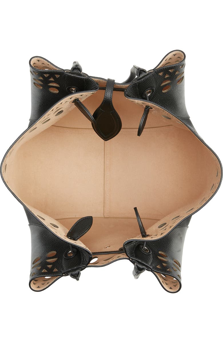 Alaïa Angèle 25 Grained Leather Top Handle Bag, Alternate, color,