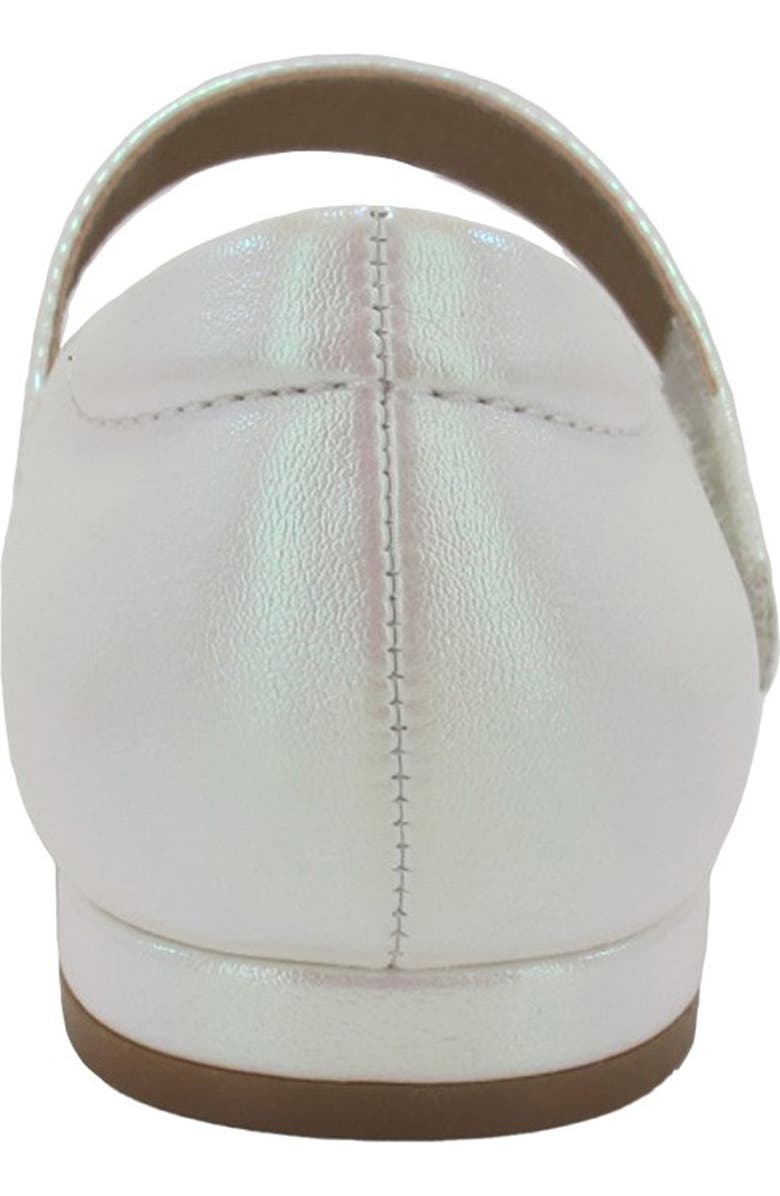 JELLYPOP Kids' Hanley Floral Appliqué Mary Jane Flat, Alternate, color, White