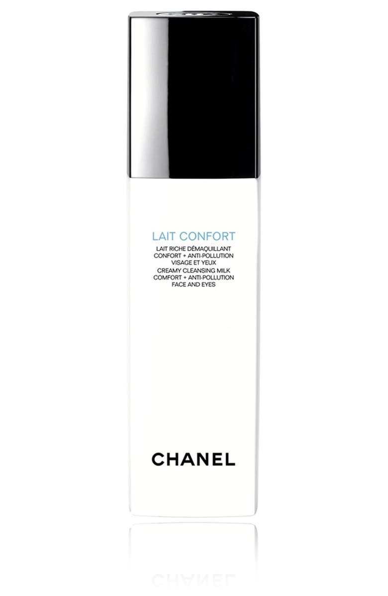 CHANEL LAIT CONFORT <br />Creamy Cleansing Milk Comfort + Anti-Pollution Face & Eyes, Main, color, 