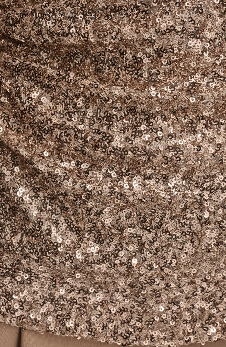 Donna Karan New York Sequin Pleated Shoulder Top, Alternate, color,