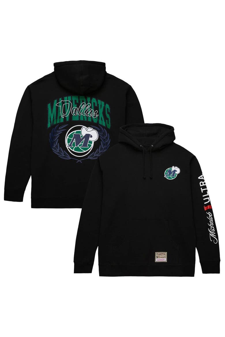 Men's Mitchell & Ness Black Dallas Mavericks NBA x Michelob Ultra Swish & Sip Pullover Hoodie, Alternate, color, Black