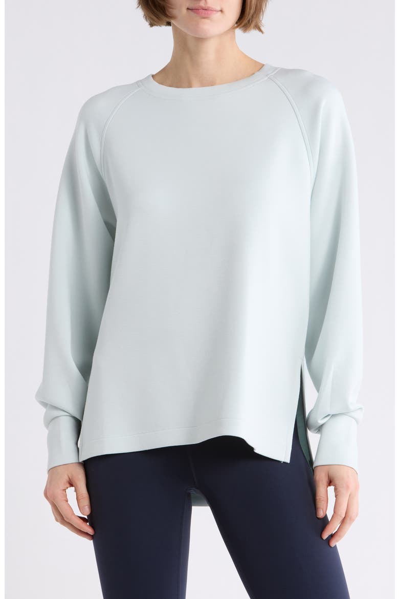 Whisper Knit Crewneck Tunic, Main, color, BLUE FLOW