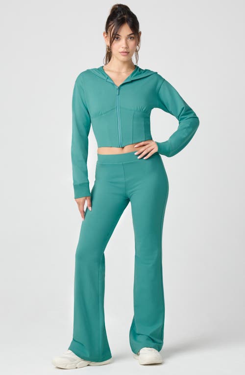 Florence By Mills Corset Zip Hoodie In Green