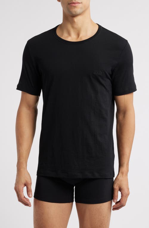 Hugo Boss Mens Black Logo-print Short-sleeve Cotton T-shirt In Black
