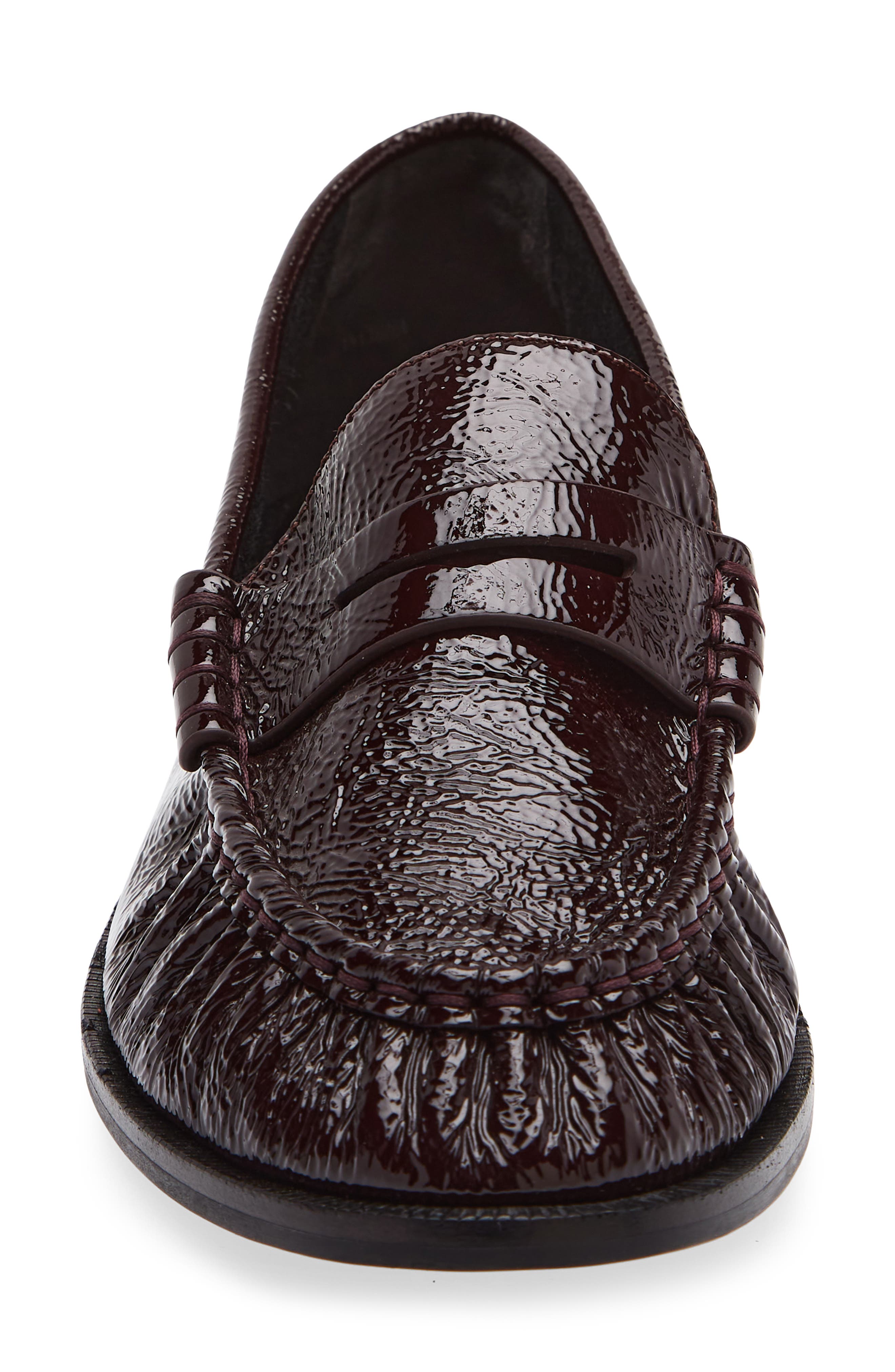 Lexi Leather Loafer, Alternate, color, DARK RED