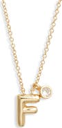 Chelsea28 Goldtone Initial Pendant Necklace