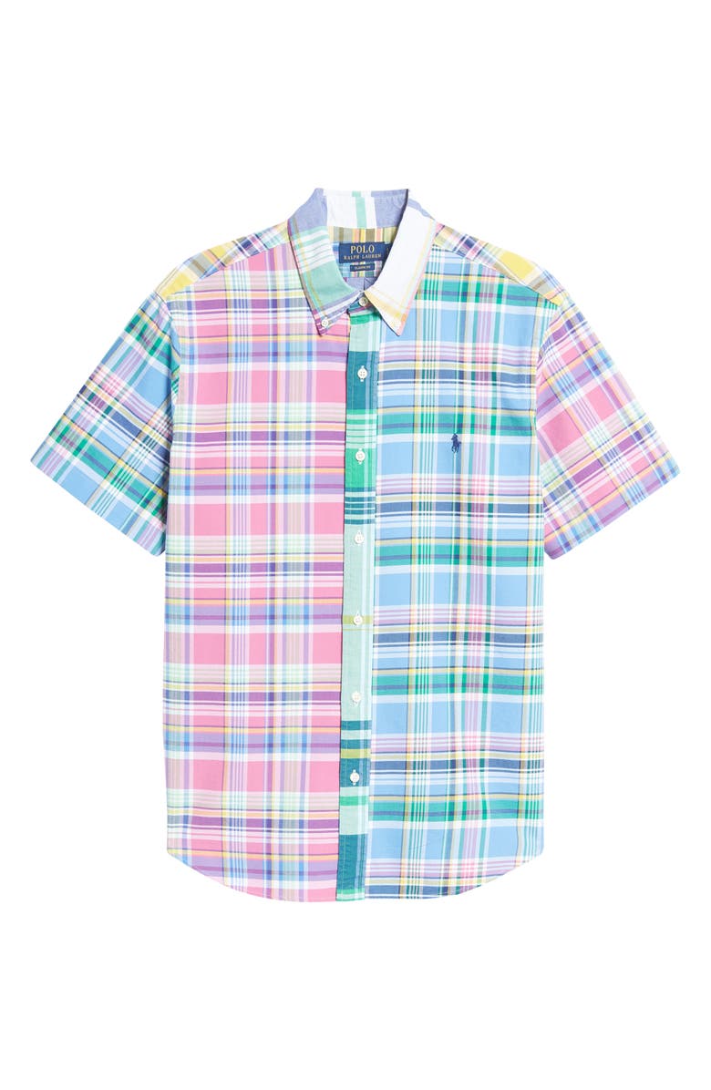 Polo Ralph Lauren Men's Classic Fit Plaid Short Sleeve Button-Down Shirt, Alternate, color, 