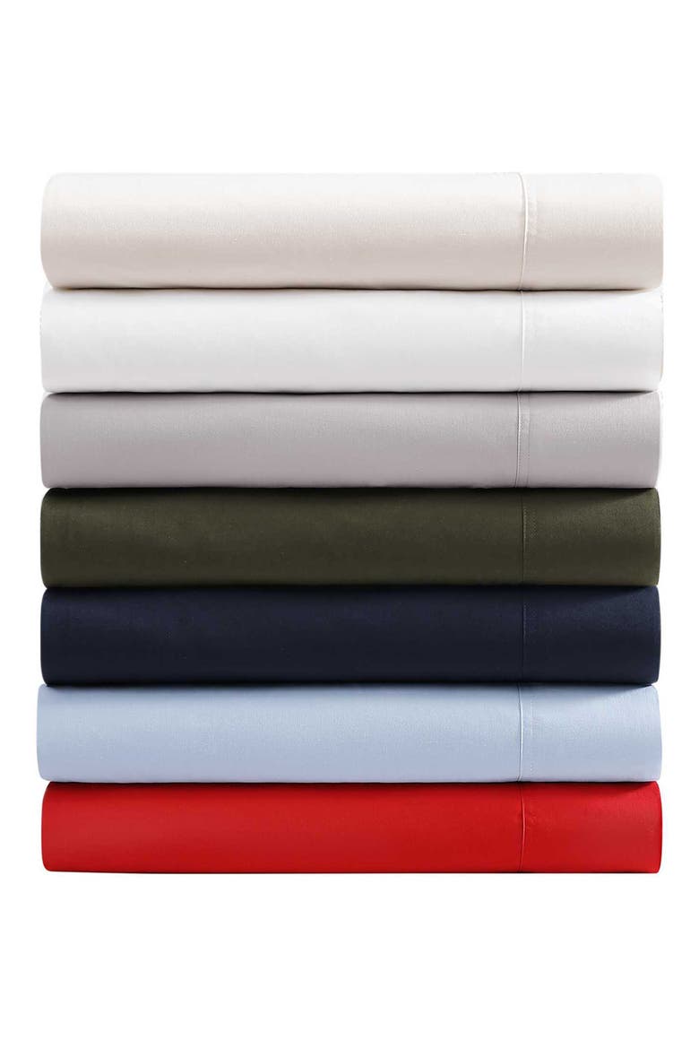 Essentials 200 Thread Count Cotton Percale Sheet Set, Alternate, color, OLIVE GREEN
