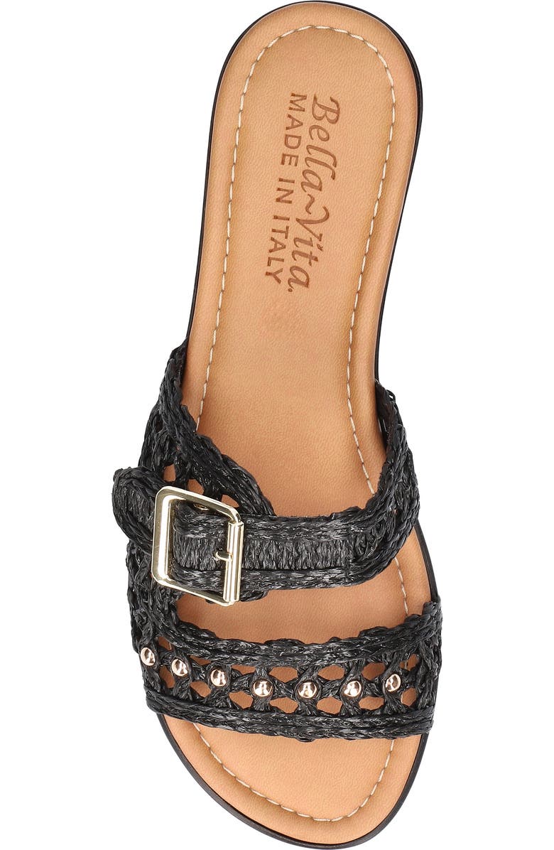 Bella Vita Bar-Italy Wedge Sandal, Alternate, color, Black Raffia