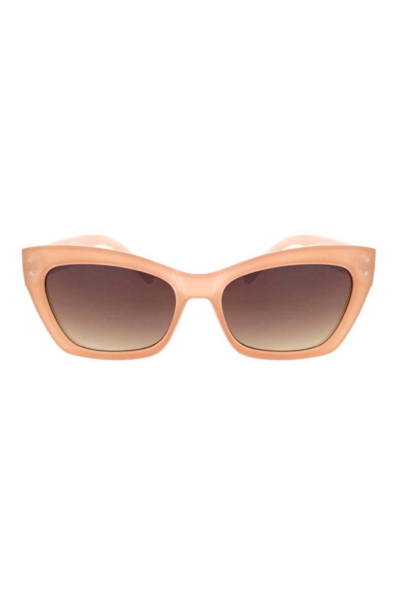 Swept 55mm Rectangular Sunglasses, Main, color, MISTY ROSE
